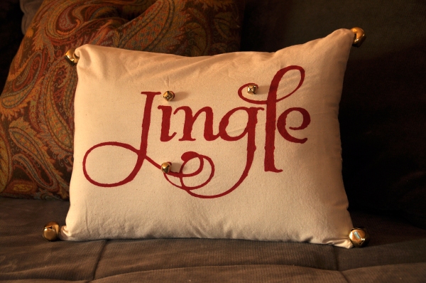 Pottery Barn Inspired Jingle Pillow